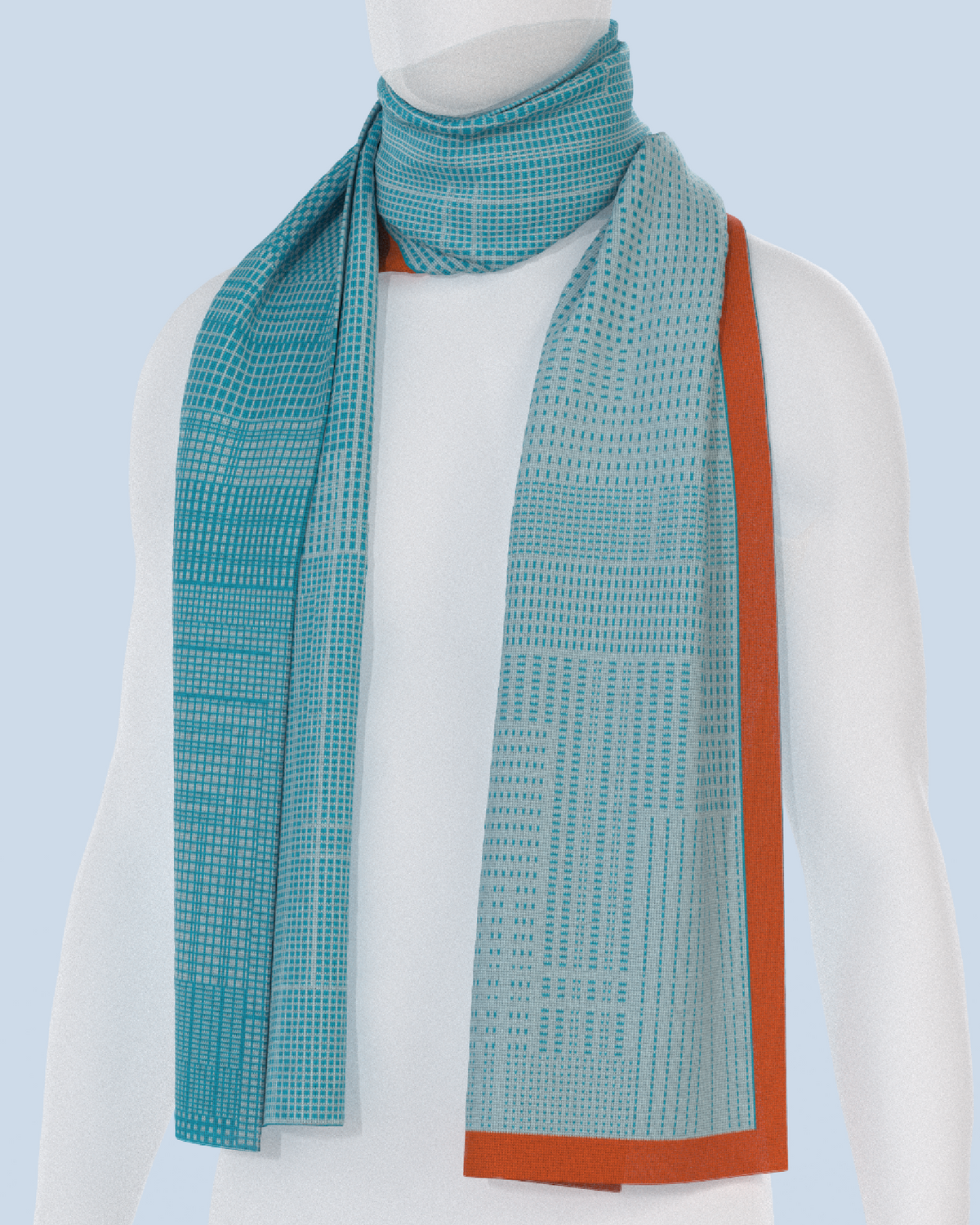 Borealis Scarf | Turquoise-Light Blue-Orange
