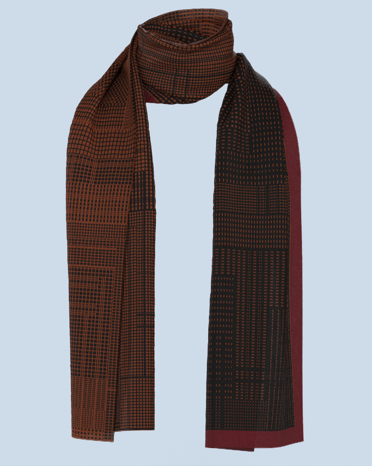 Borealis Scarf | Rust-Black-Dark Red