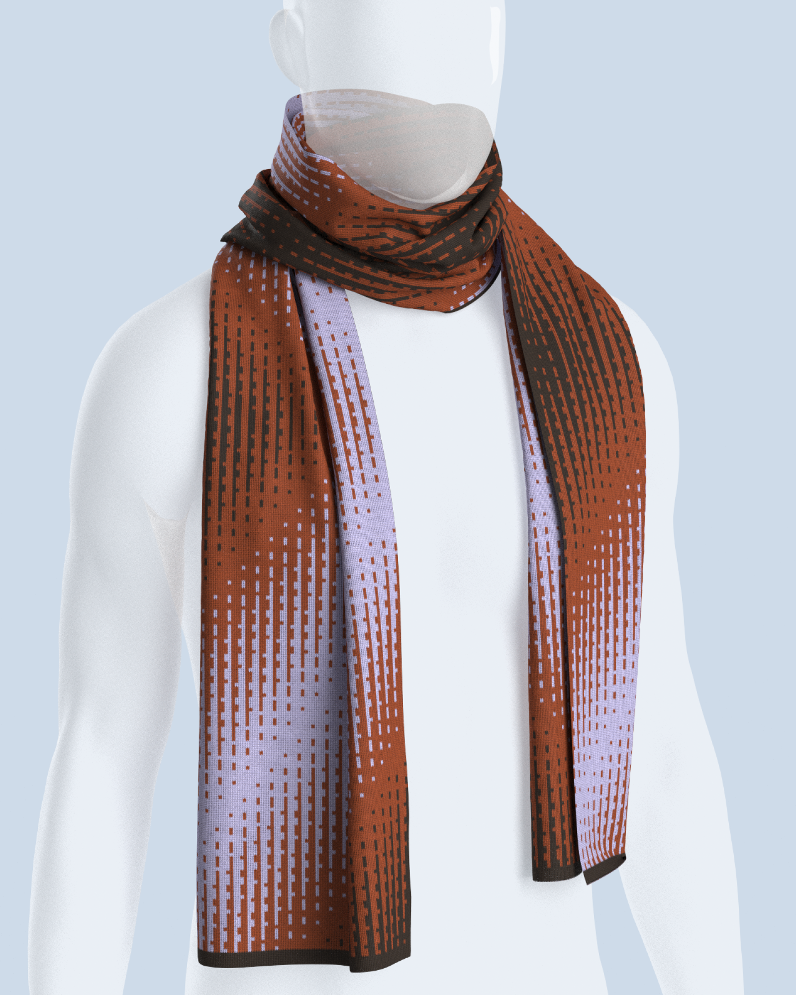 Lumina Scarf | Lilac-Rust-Dark Brown