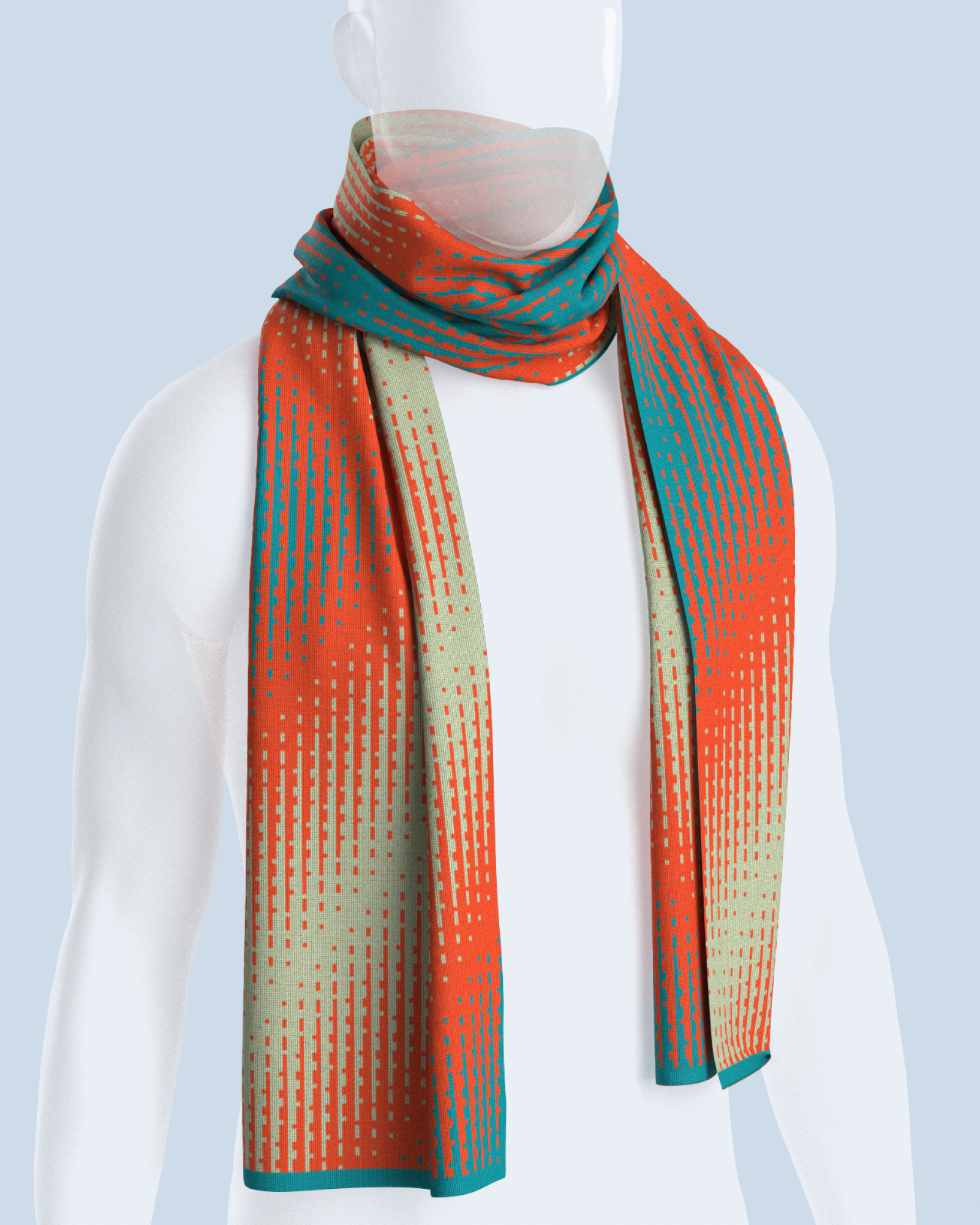 Lumina Scarf | Mint-Orange-Turquoise