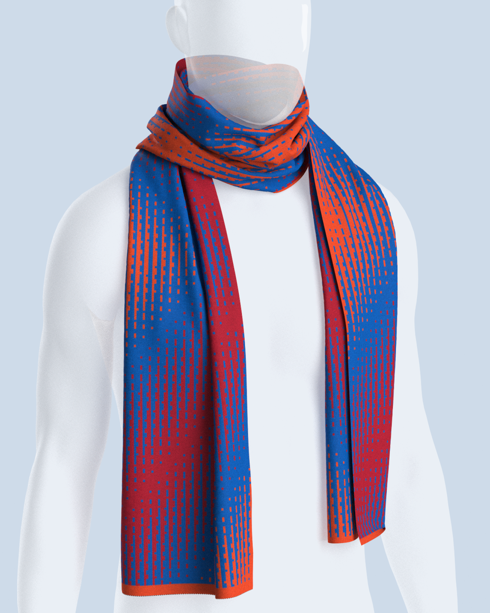 Lumina Scarf | Red-Cobalt-Orange