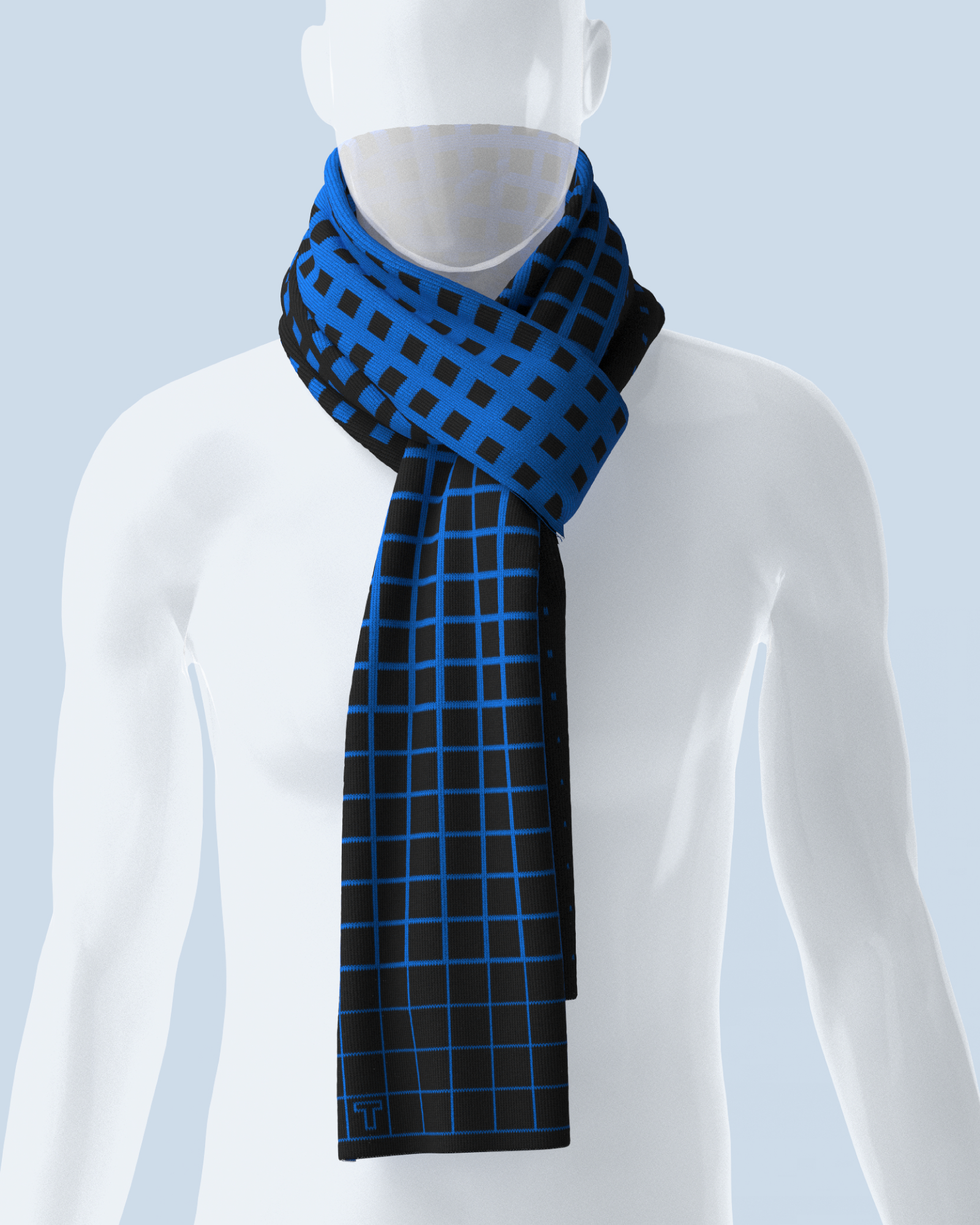 Paradigma Scarf | Black-Cobalt