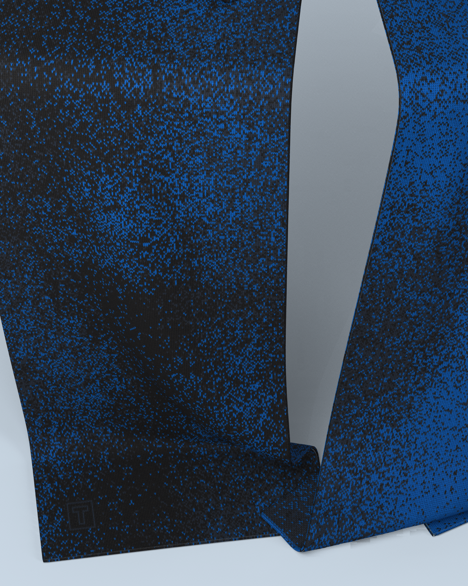 Pixel Scarf | Black-Navy-Cobalt