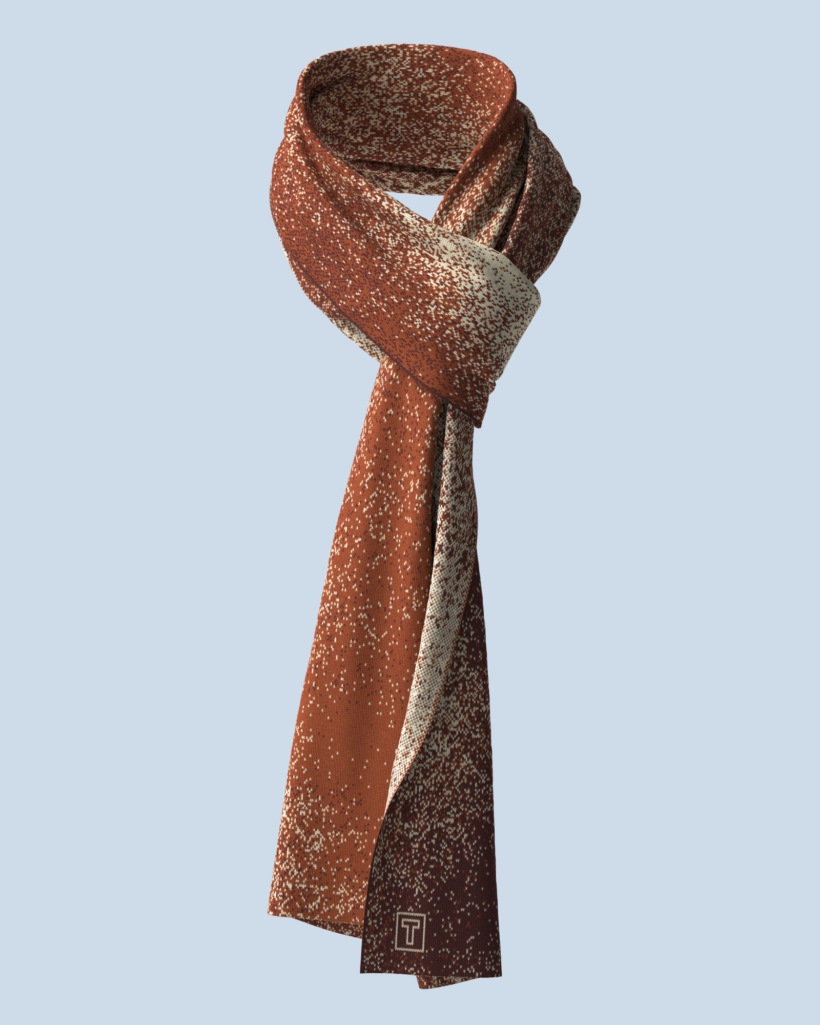 Pixel Scarf | Burgundy-Vanilla-Rust