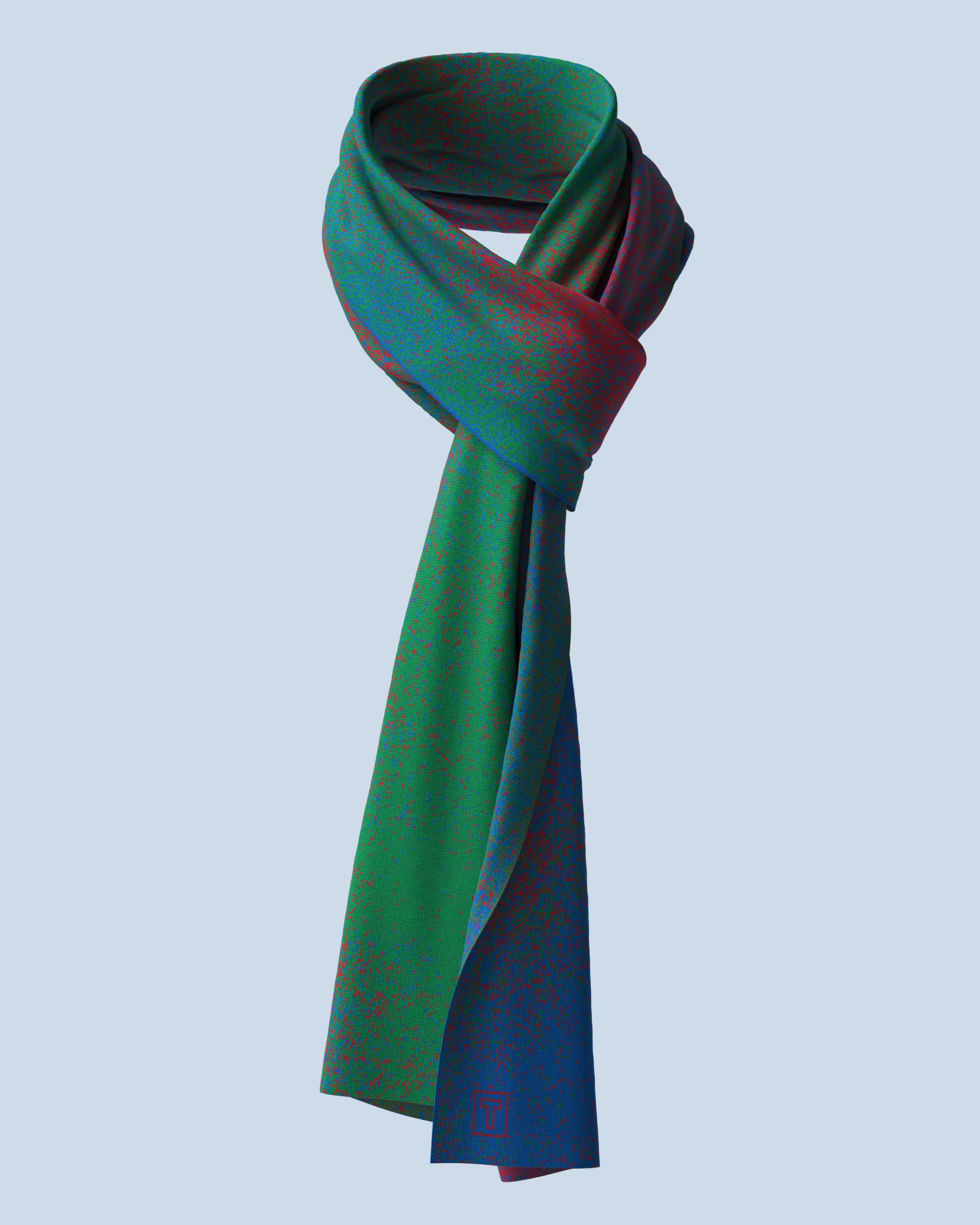 Pixel Scarf | Cobalt-Red-Green