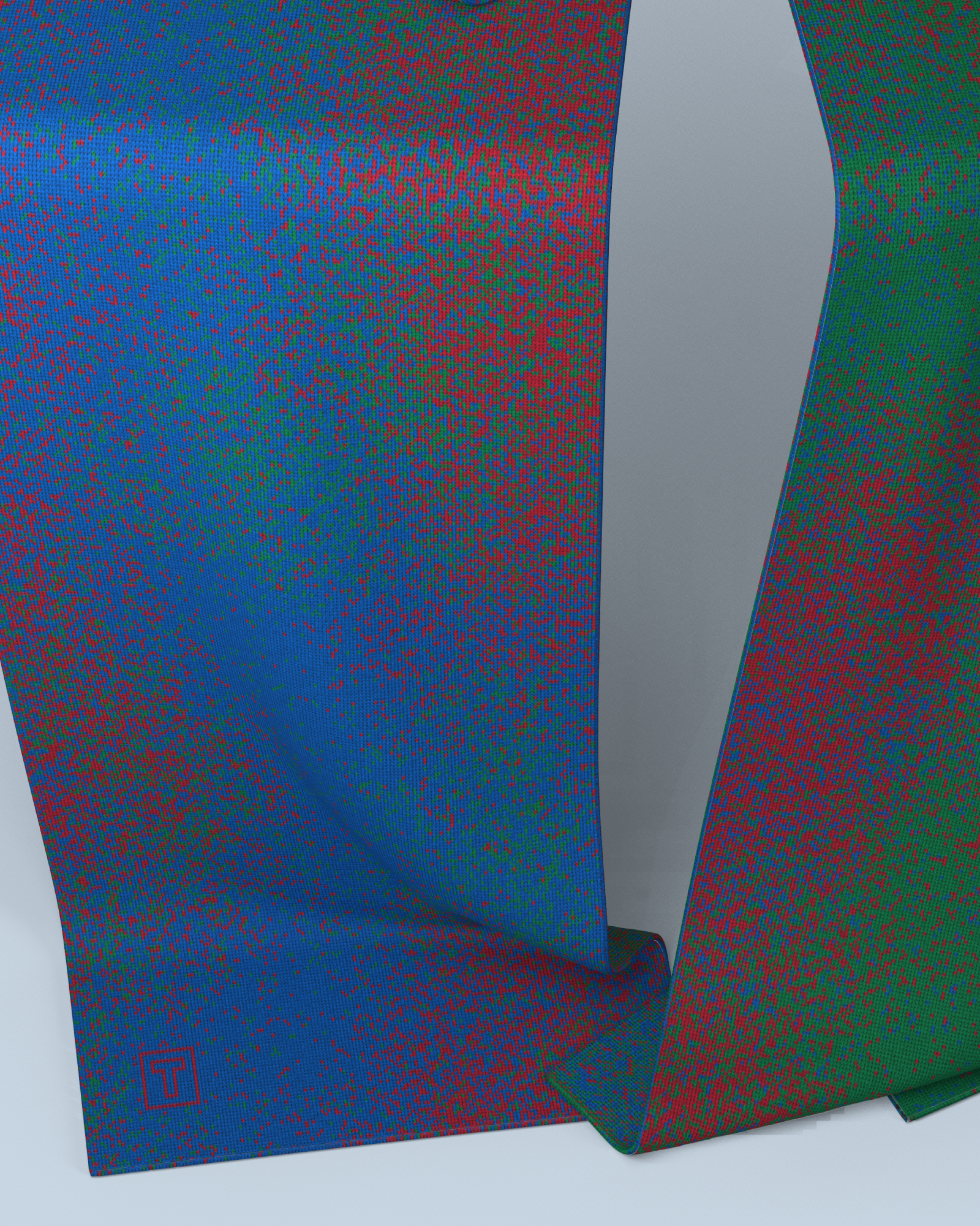 Pixel Scarf | Cobalt-Red-Green