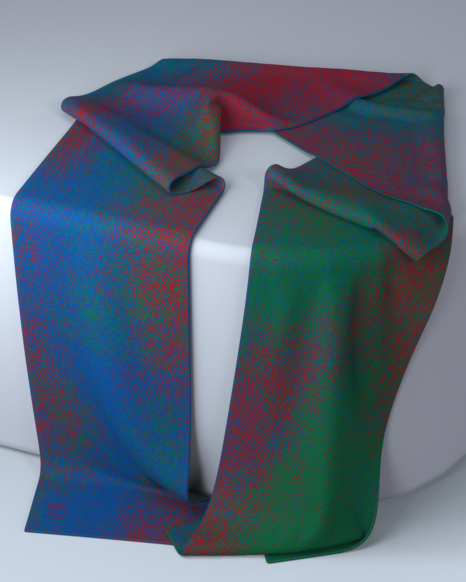 Pixel Scarf | Cobalt-Red-Green