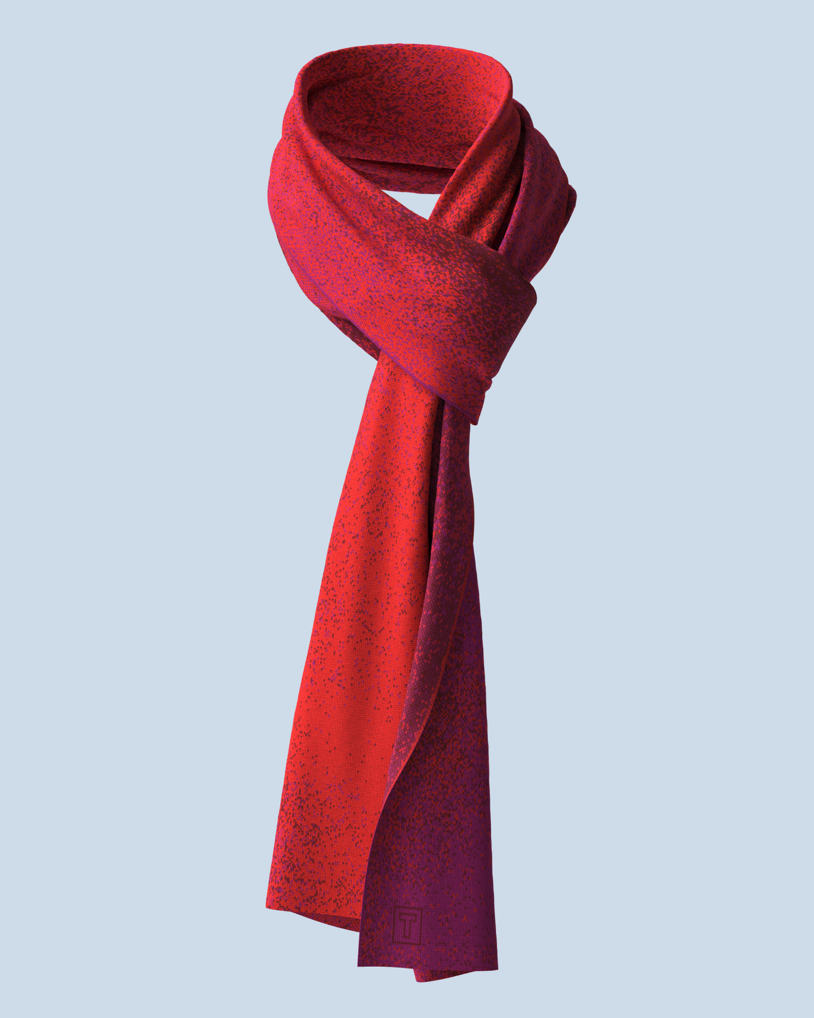 Pixel Scarf | Cyclaam-Dark Red-Dark Orange