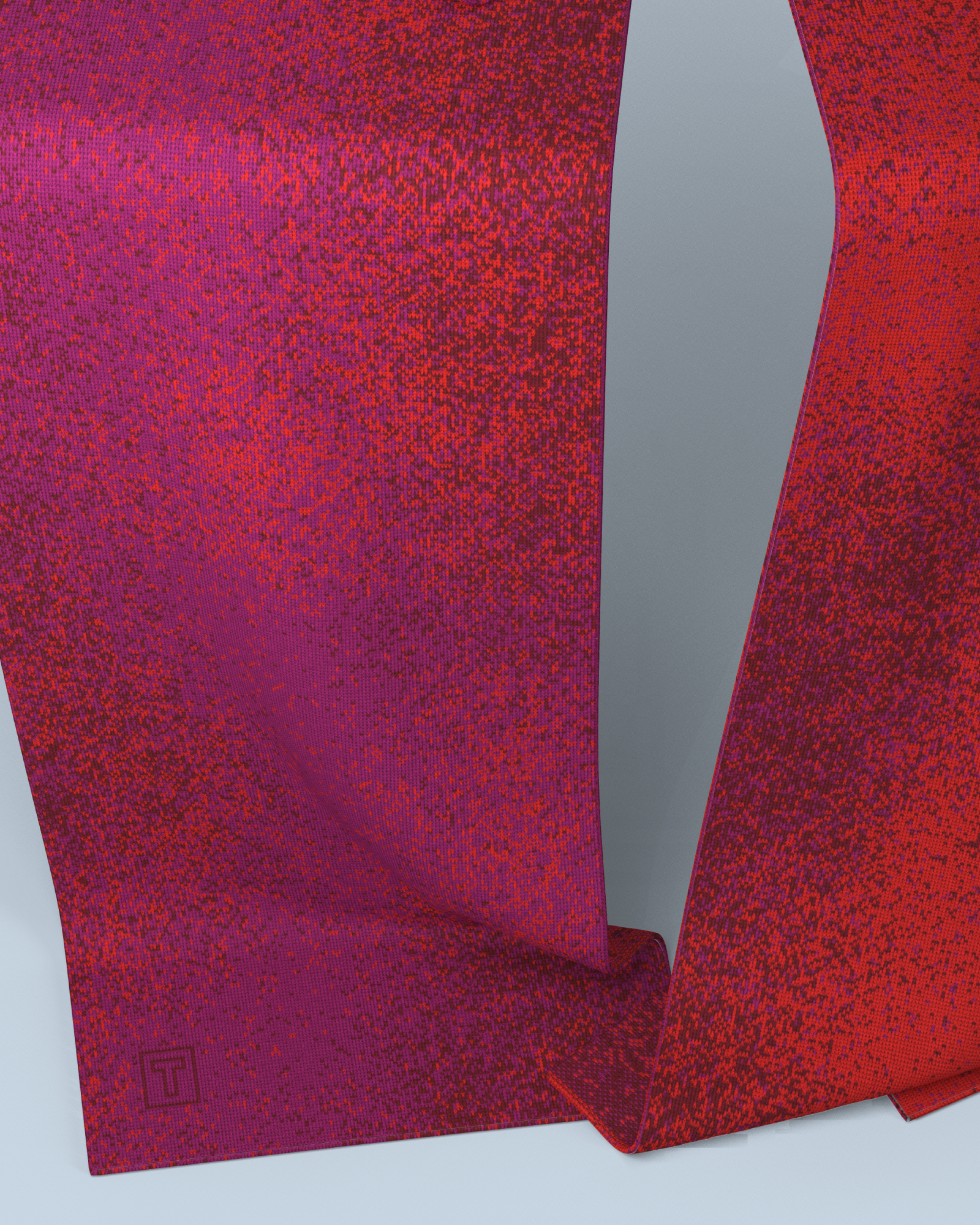 Pixel Scarf | Cyclaam-Dark Red-Dark Orange