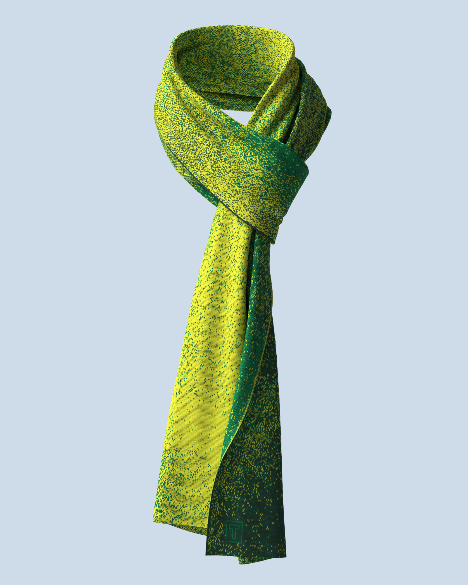 Pixel Scarf | Dark Green-Green-Lime
