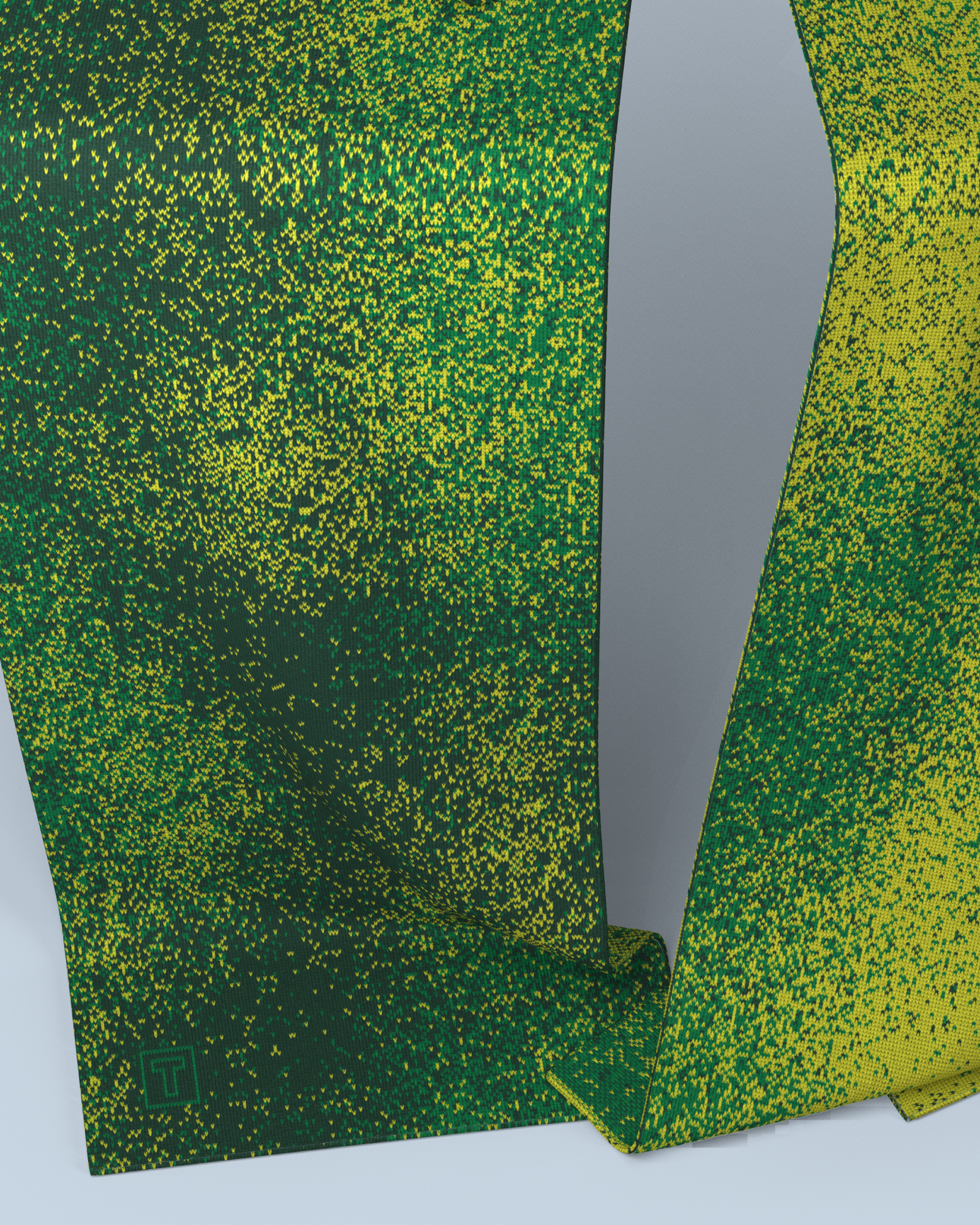 Pixel Scarf | Dark Green-Green-Lime