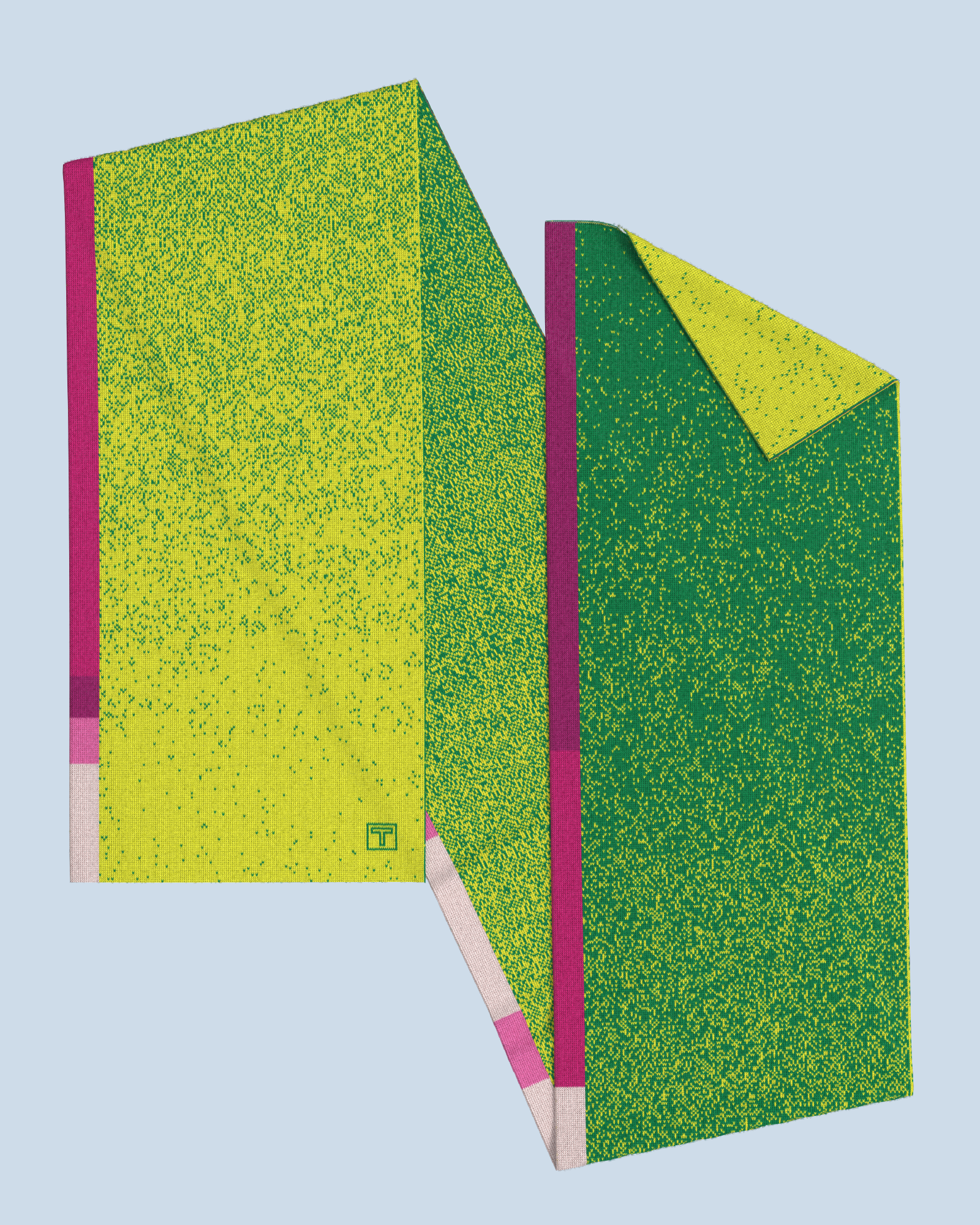 Signal Scarf | Green-Lime-Rose-Light Pink-Cyclaam-Pink
