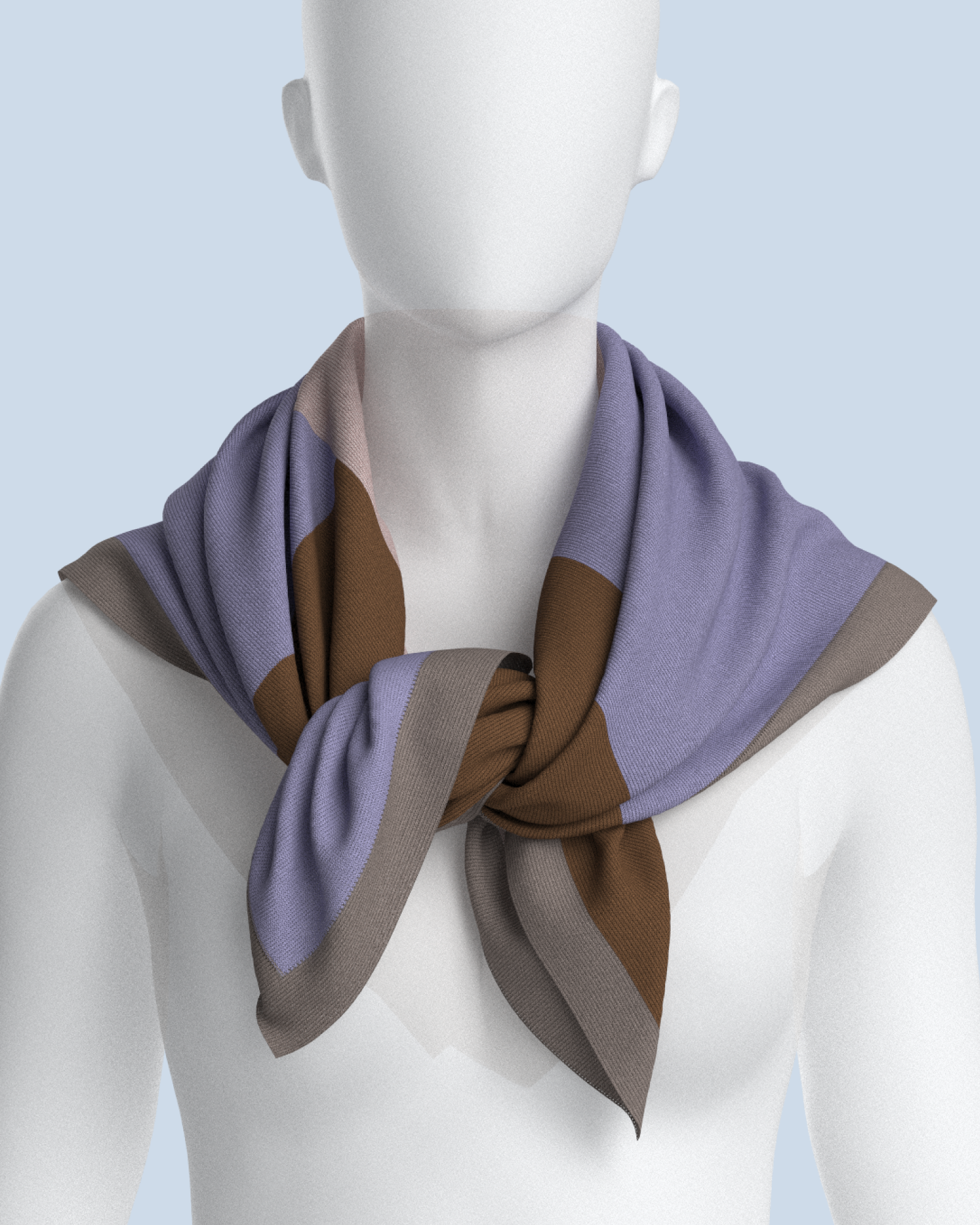 Square Scarf | Rose-Lilac-Camel-Mel. Warm Grey