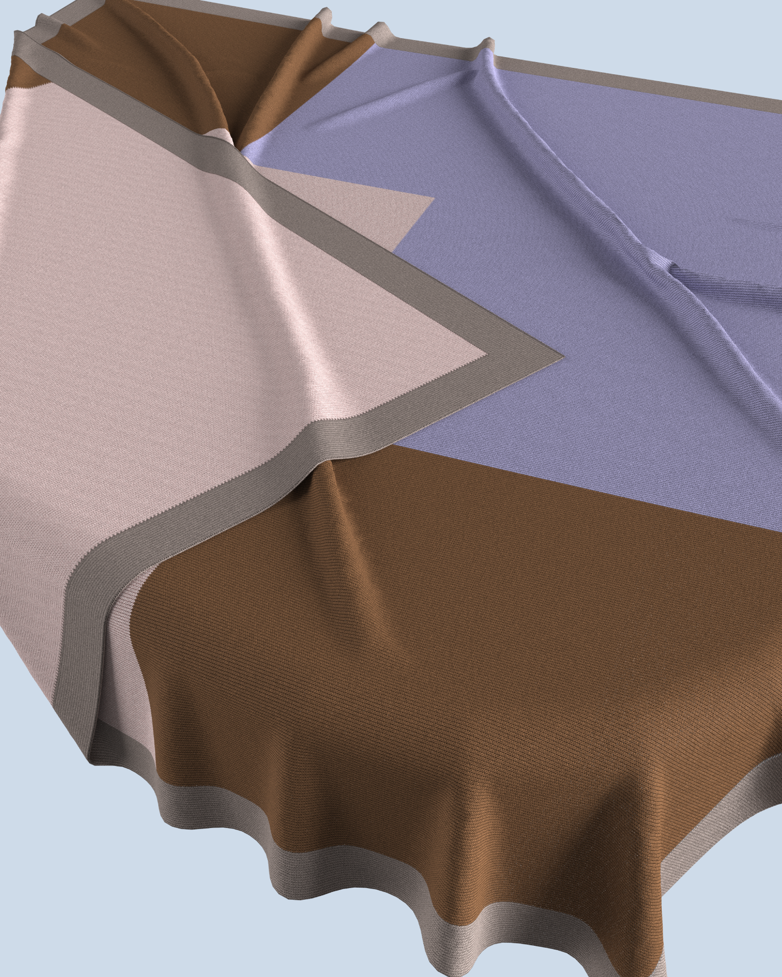 Square Scarf | Rose-Lilac-Camel-Mel. Warm Grey