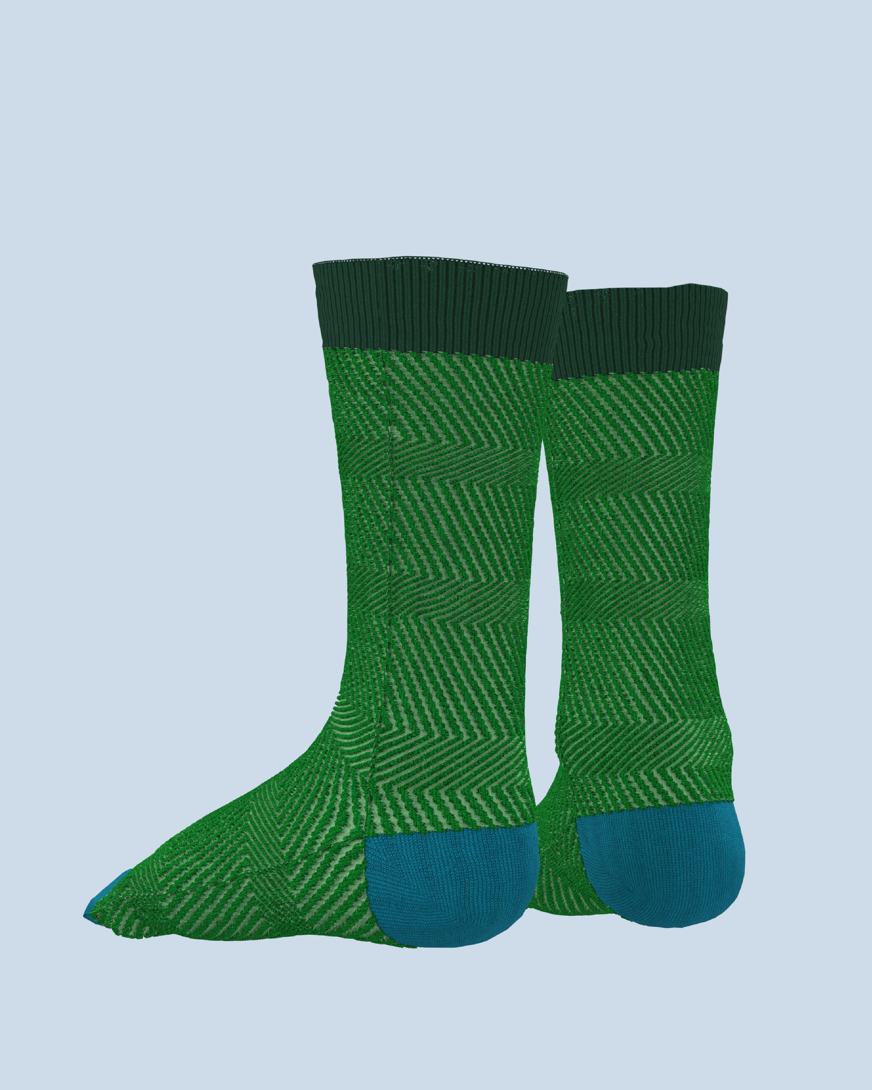 Structure Socks | Dark Green-Black Green-Turquoise