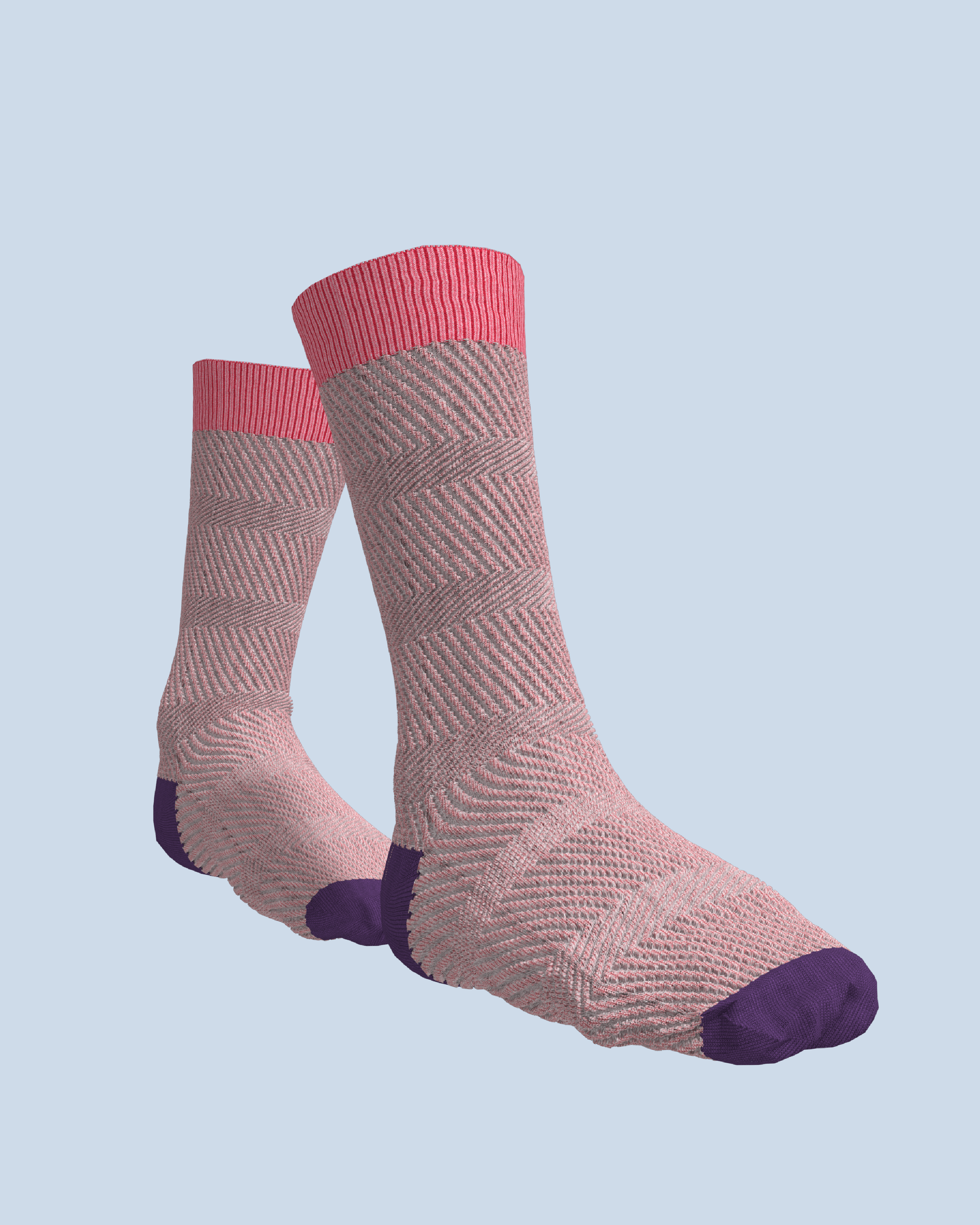 Structure Socks | Light Pink-Pink-Purple