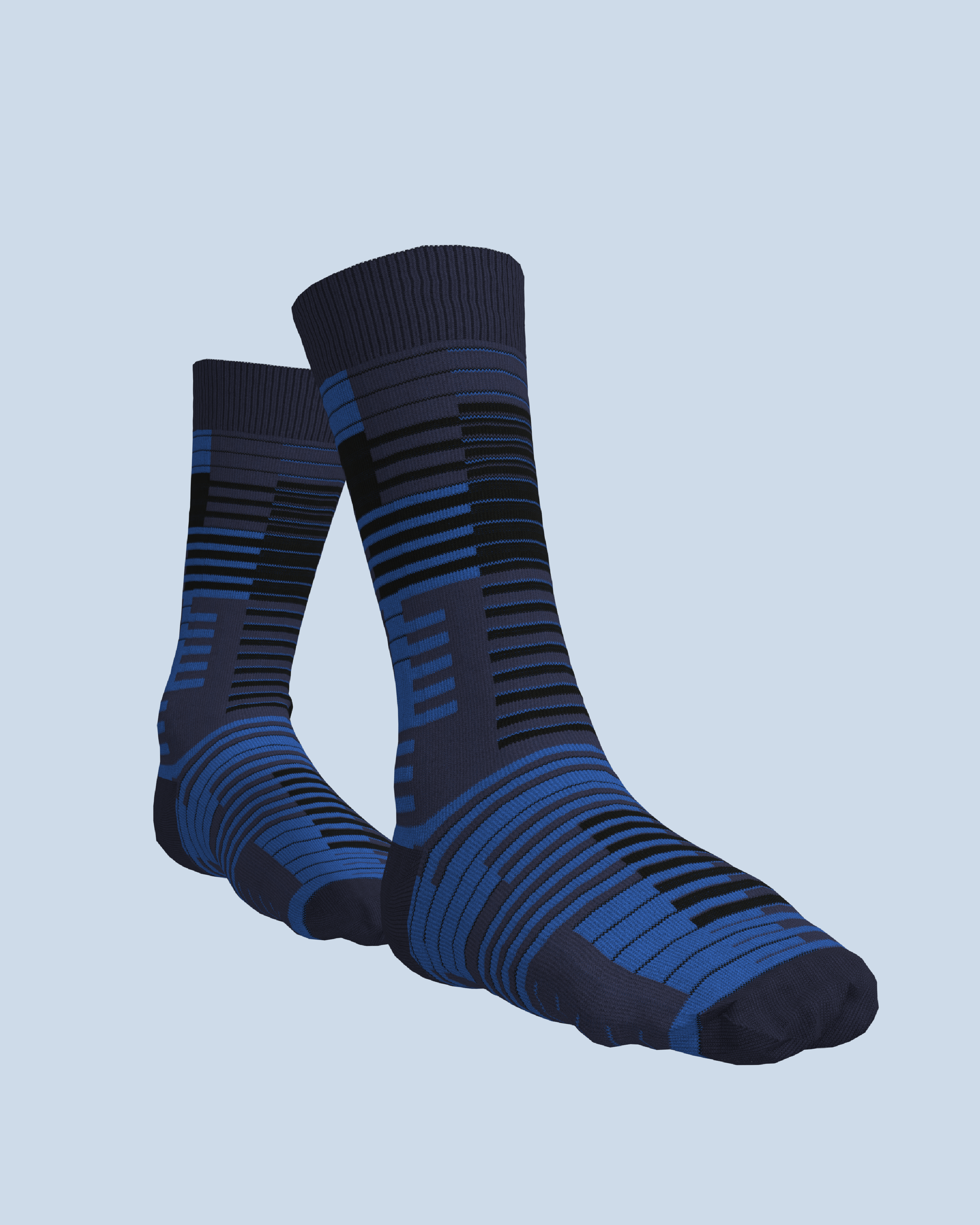 Parallel Socks | Navy-Black-Cobalt
