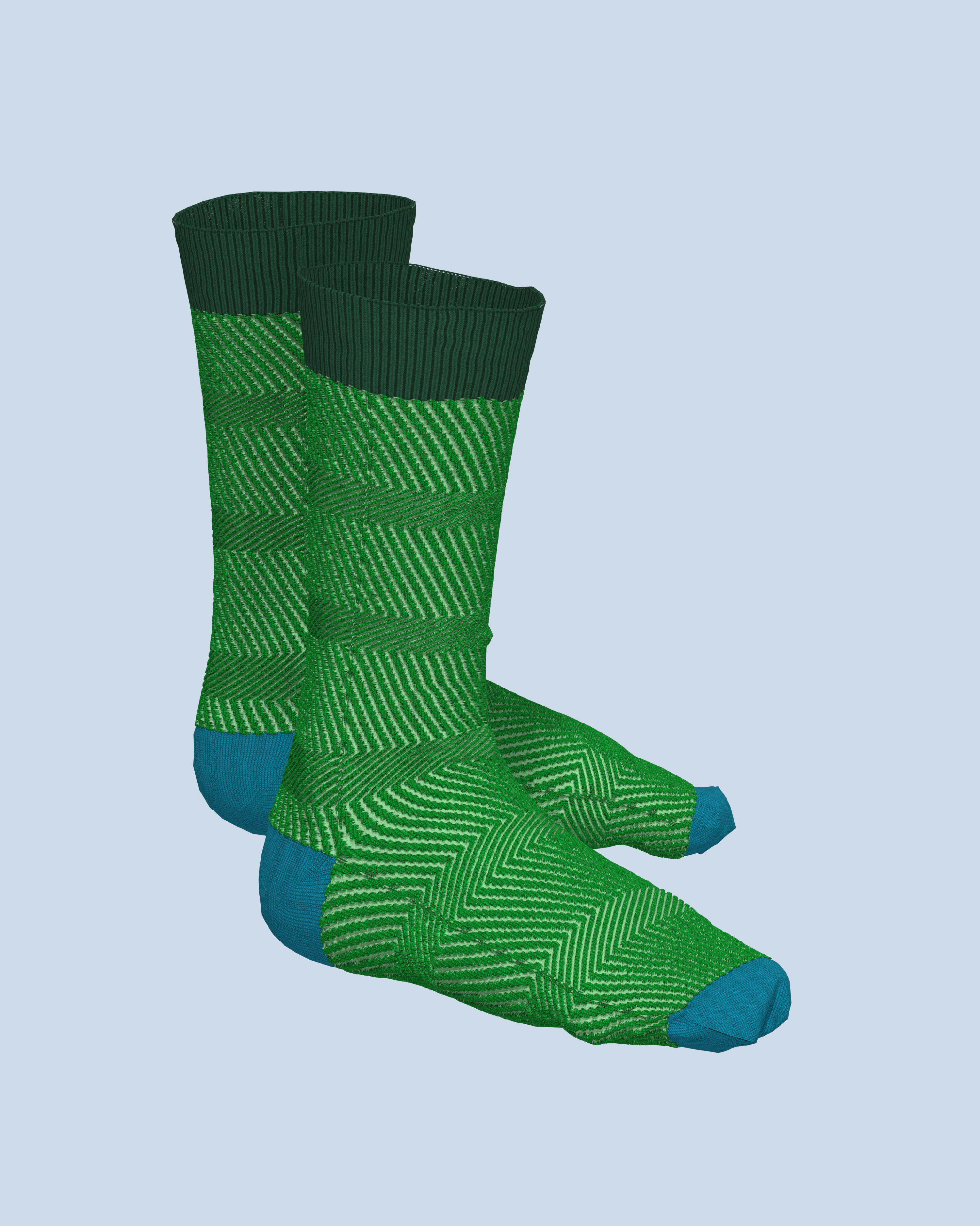 Structure Socks | Dark Green-Black Green-Turquoise