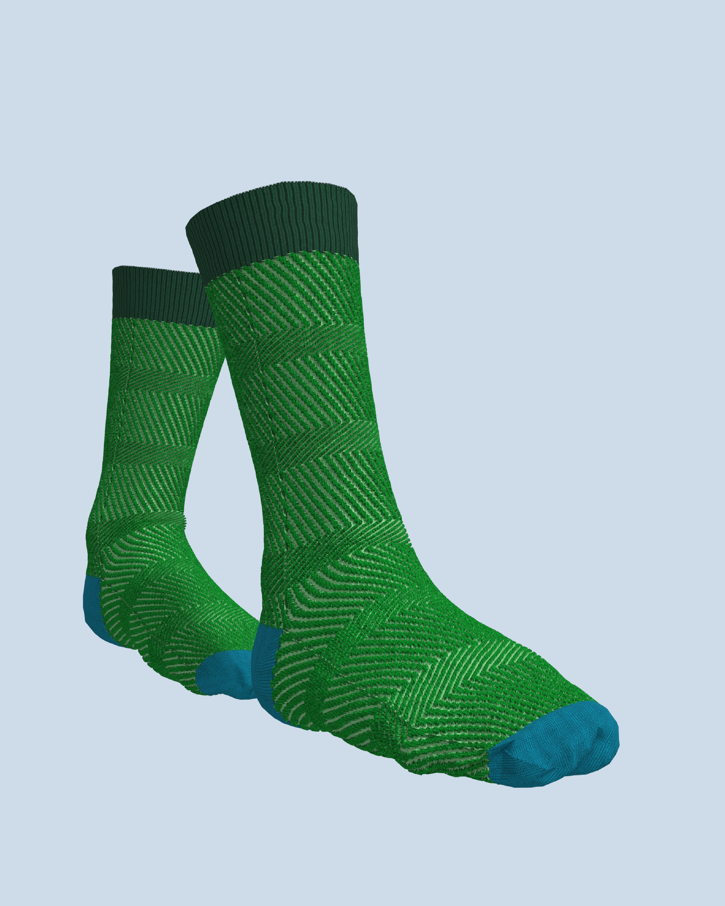 Structure Socks | Dark Green-Black Green-Turquoise