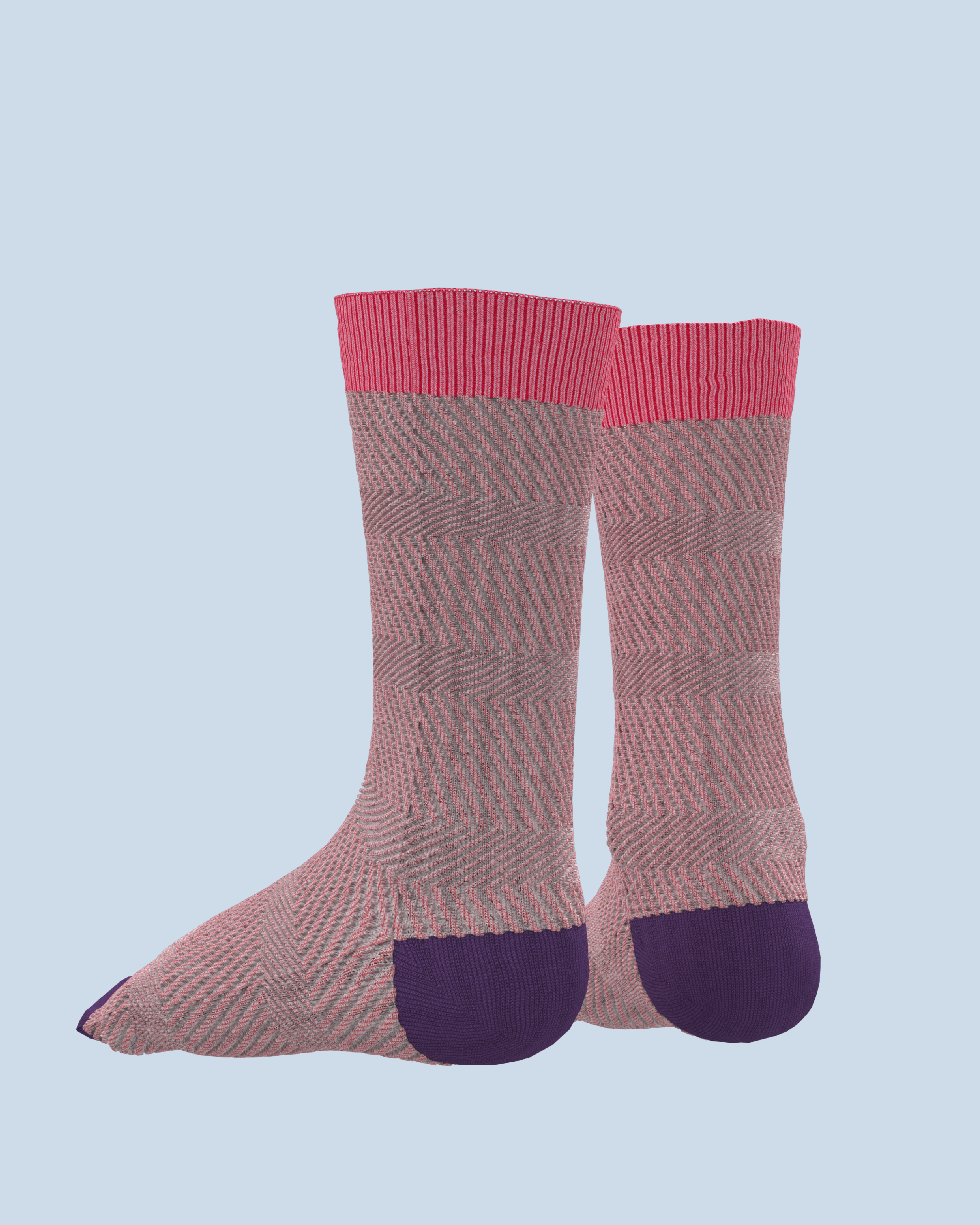 Structure Socks | Light Pink-Pink-Purple